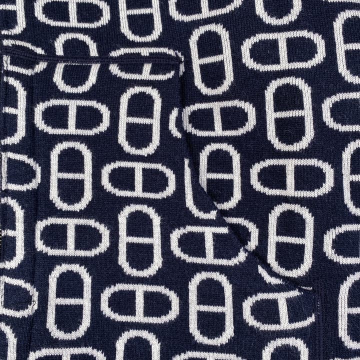 Hermès Classic Jacquard Cashmere Hooded Cardigan in Dark Jacquard Pattern