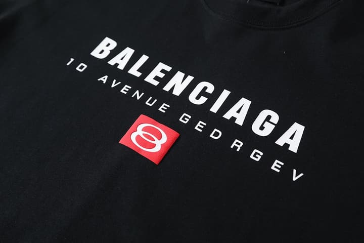 Balenciaga Red Double Ring Foam Print T-Shirt – 26SS in Black