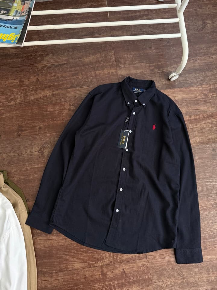 Ralph Lauren Men's Classic Fit Linen Shirt – 25FW in Army Green