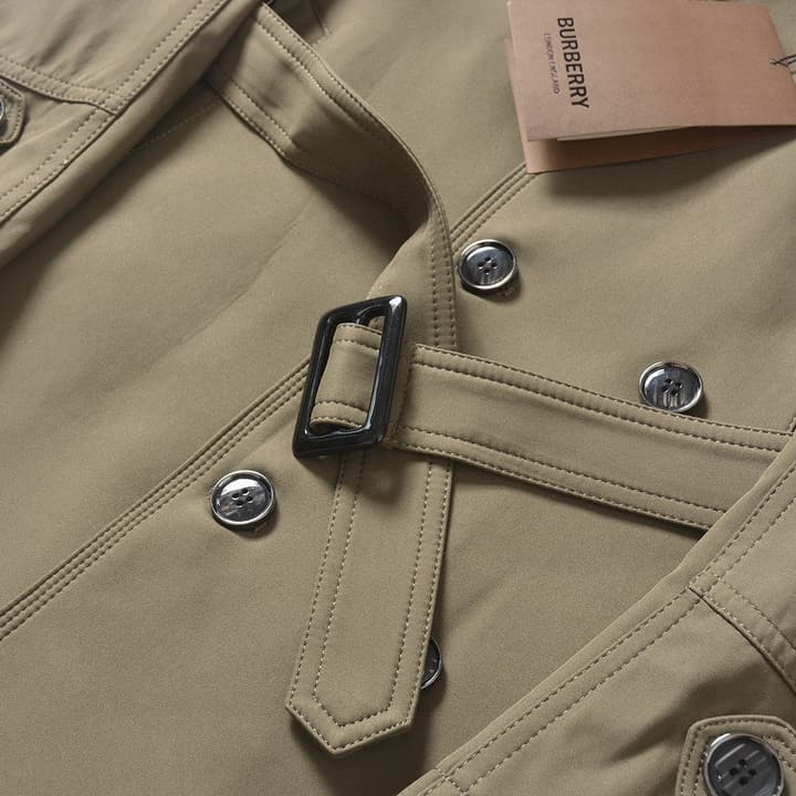 Burberry Long Double-Breasted Trench Coat – 2025FW in Navy Blue