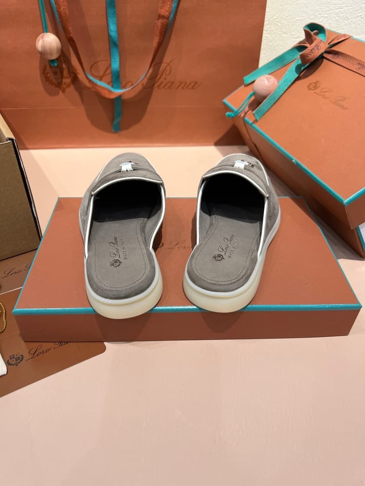 Loro Piana Women's Mules in Aqua Blue Suede