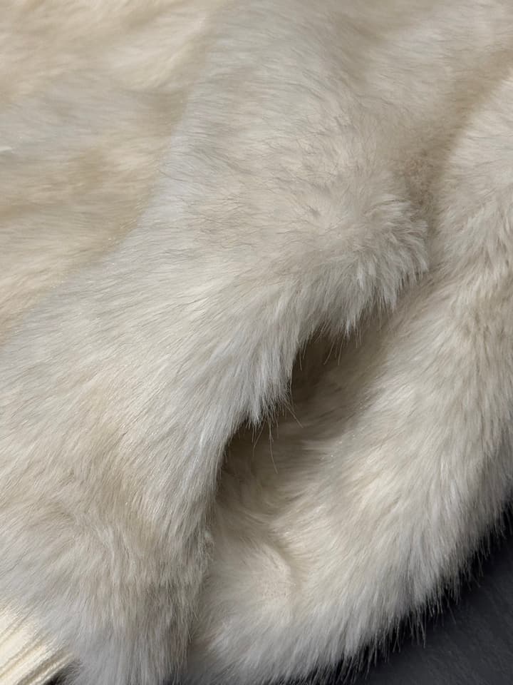Moncler Convertible Faux Fur Jacket in Blended Beige Faux Fur