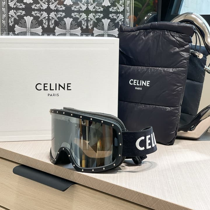 Celine Ski Goggles in All Black Frame