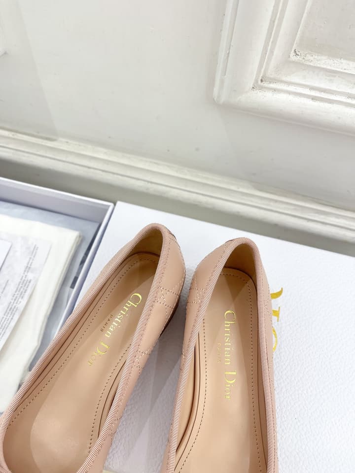 Dior Cannage Pearl Ballet Pumps – 2024 Spring/Summer Collection in Black