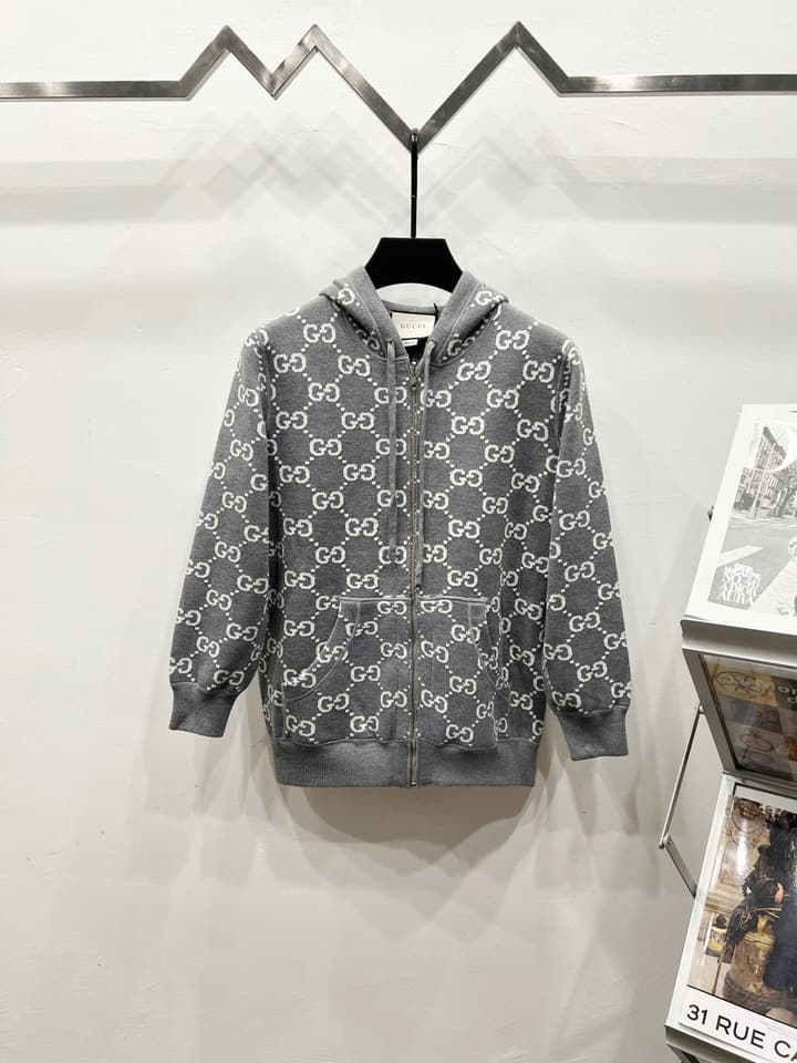 Gucci Reversible Jacquard Wool Hoodie – Autumn/Winter Collection