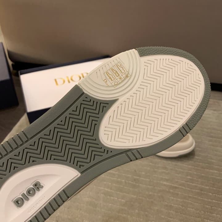 Dior B27 Low-Top Oblique Sneakers in White And Beige Oblique