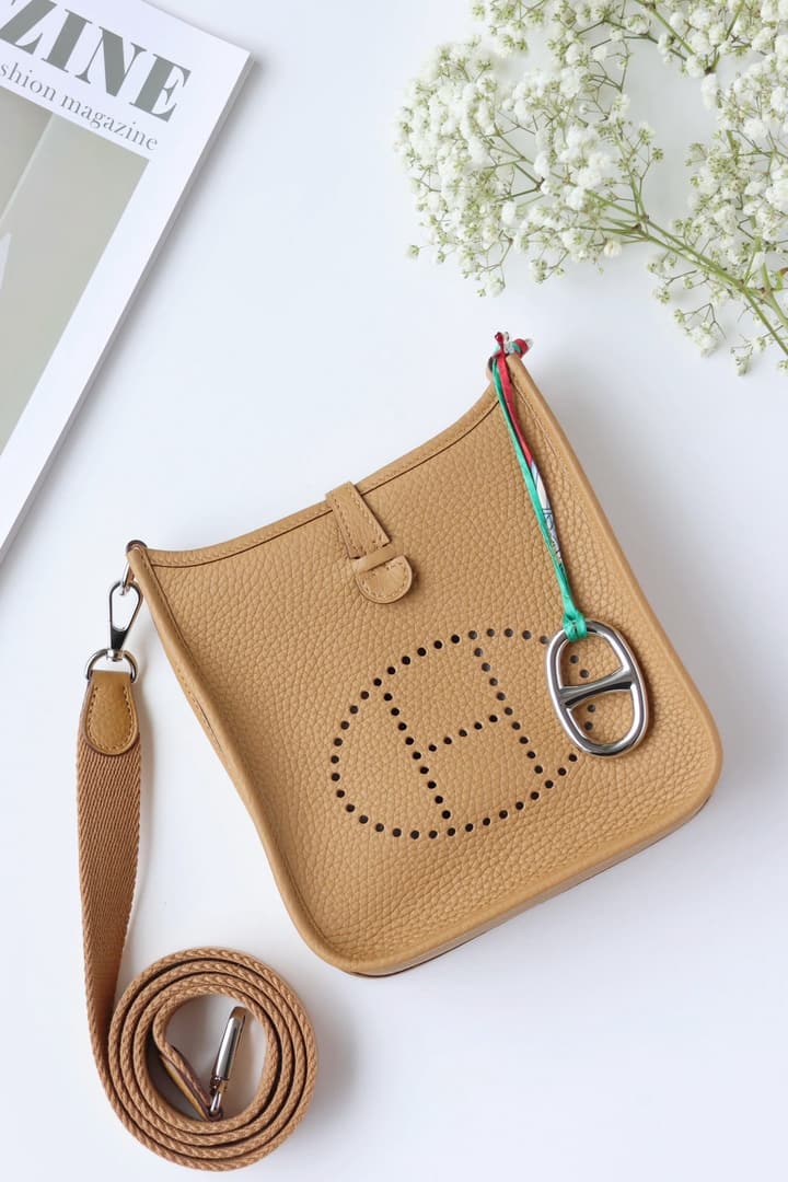 Hermès YF16 TC Handbag – Biscuit Color in Biscuit Color With Silver Hardware