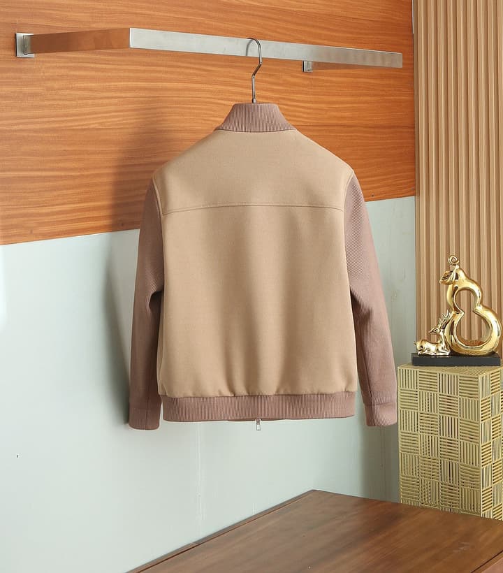 Loro Piana Men's Business Casual Bomber Jacket – 2025FW in Classic Brown