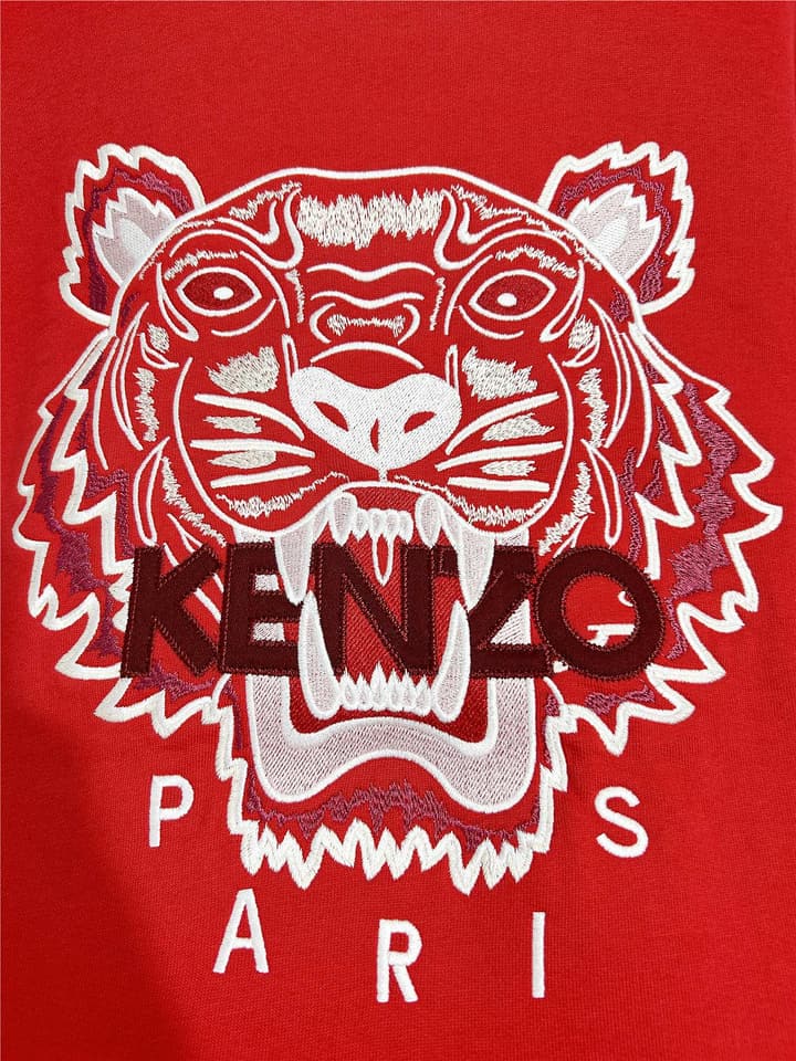 Kenzo Unisex Tiger Embroidered Sweatshirt in Black