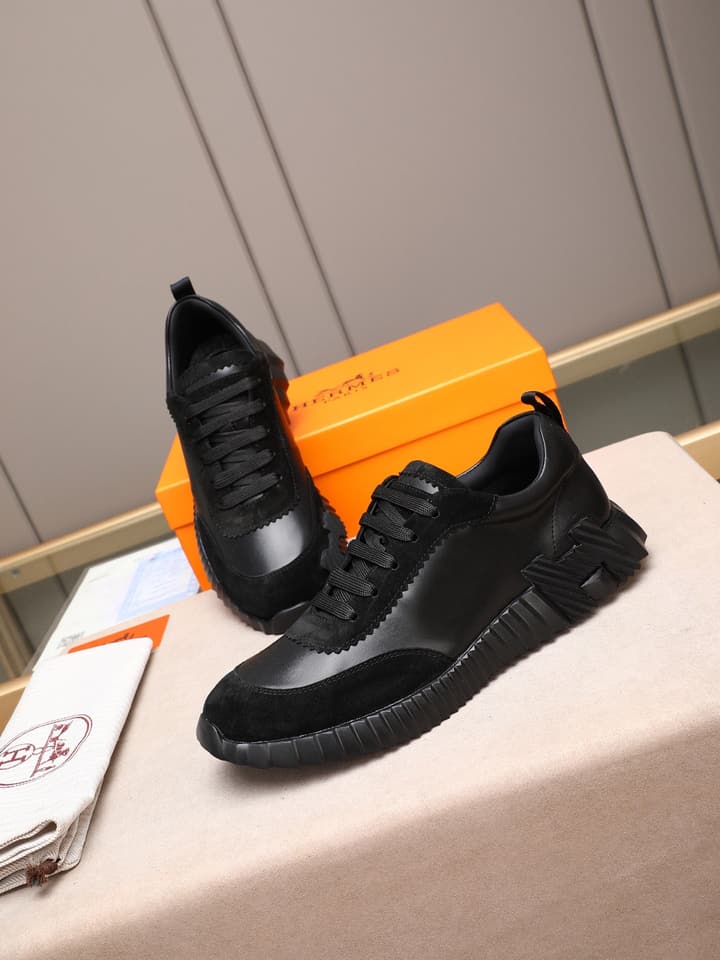 Hermès Bouncing Men's Sport Sneakers in Navy Blue