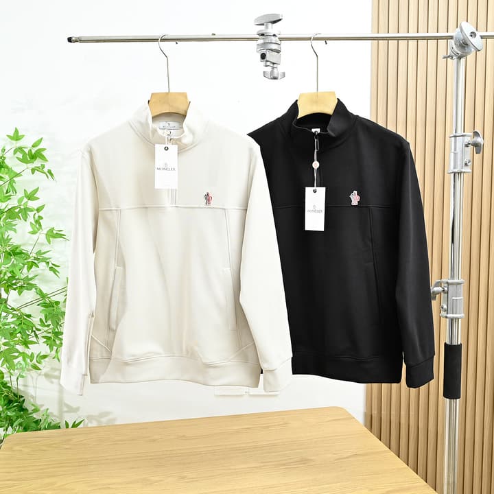 Moncler Half-Zip Long-Sleeve Sweatshirt – Spring 2026 Collection