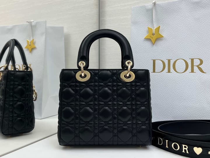 Dior Lady Dior My ABCDior Bow Handbag in Classic Black