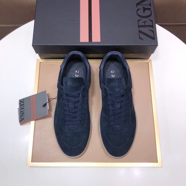 Zegna 232 Suede and Leather Sneakers