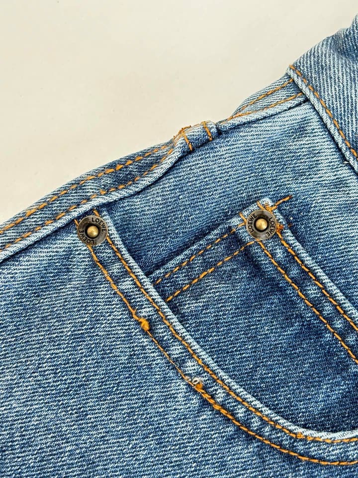 Loewe Anagram Laser-Cut Denim Jeans – 24FW in Blue Denim