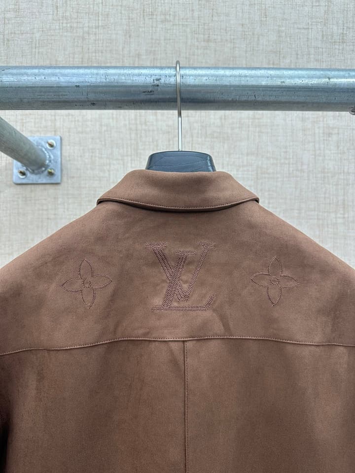 Louis Vuitton Black Monogram Collared Jacket in Black Monogram Jacket