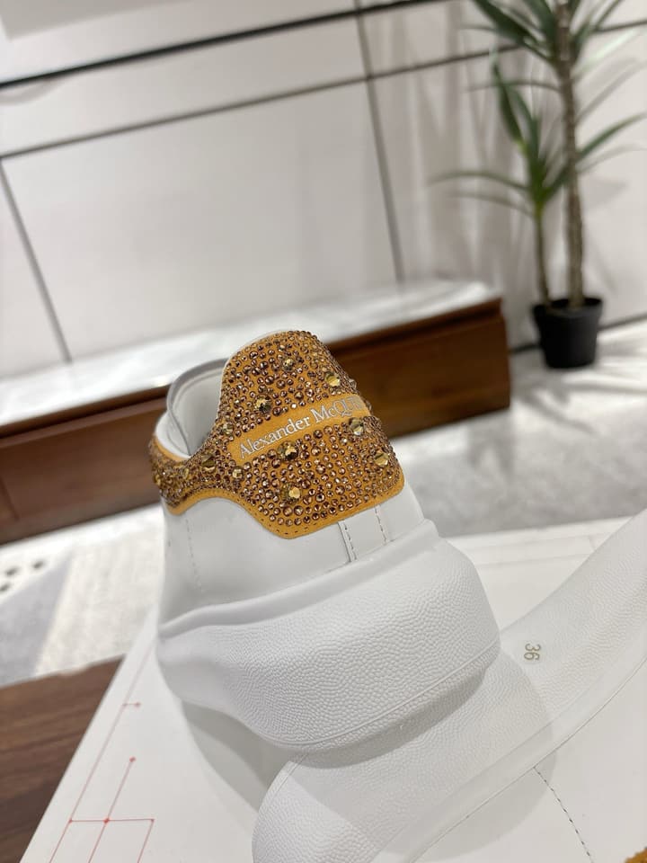 Alexander McQueen Classic White Sneakers in White