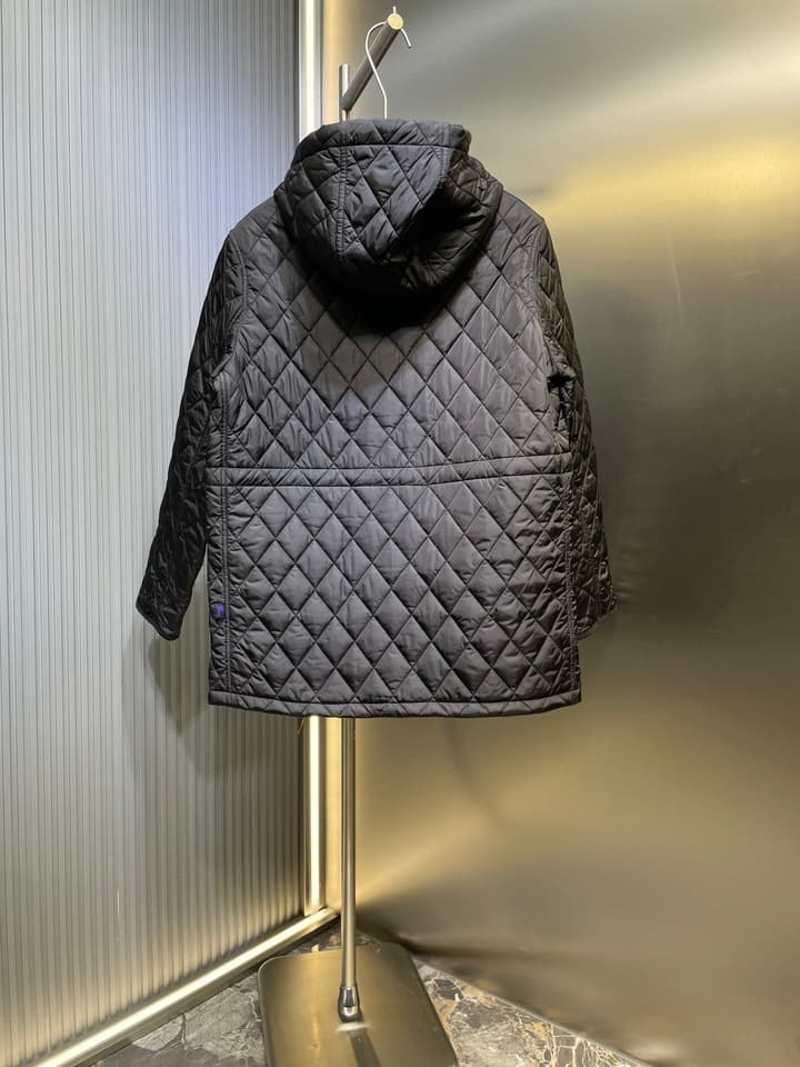 Burberry Checkerboard Padded Jacket in Black