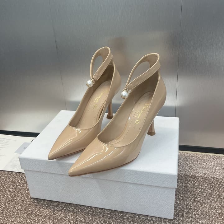 Dior J'ADIOR Jolie Pearl Pointed-Toe Pumps – 2024 Spring/Summer Collection in Glossy Black