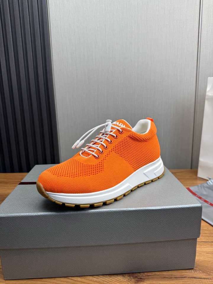 Prada Men's High-Quality Sneakers in Light Grey