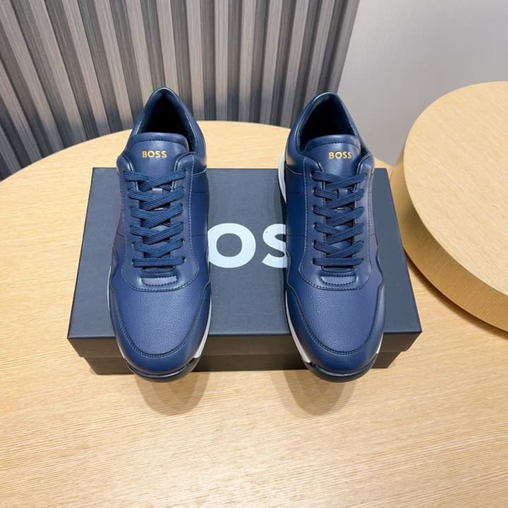 Boss Classic Driving Shoes in Black With Polished Toe