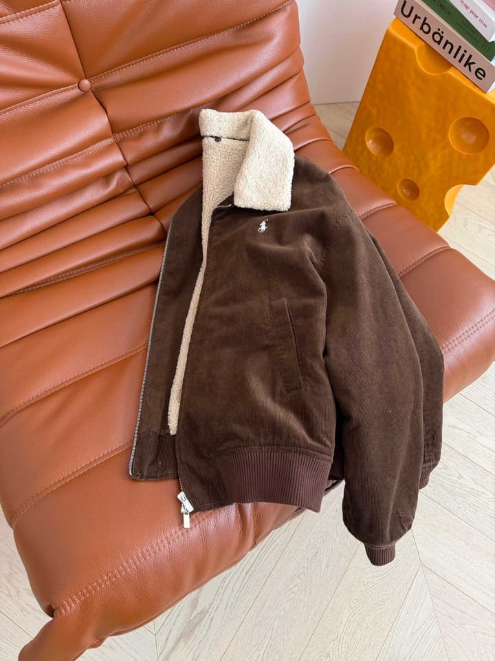 Ralph Lauren Corduroy Sherpa Lined Jacket – 25SS in Brown Corduroy Shearling Jacket