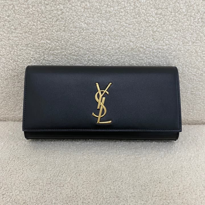 Saint Laurent Kate Classic Clutch Bag in Matte Black