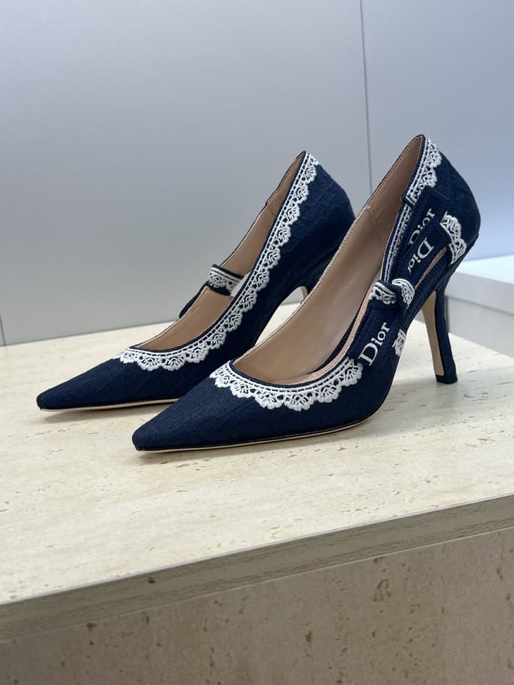 Dior J'Adior Dentelle Jelly Bow Pumps – 2026 Early Spring Collection in Black 6.5cm Heel