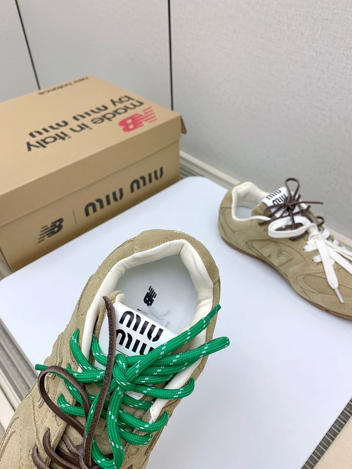 Miu Miu x New Balance Collaboration Runway Sneakers – 2024 in Distressed Grey