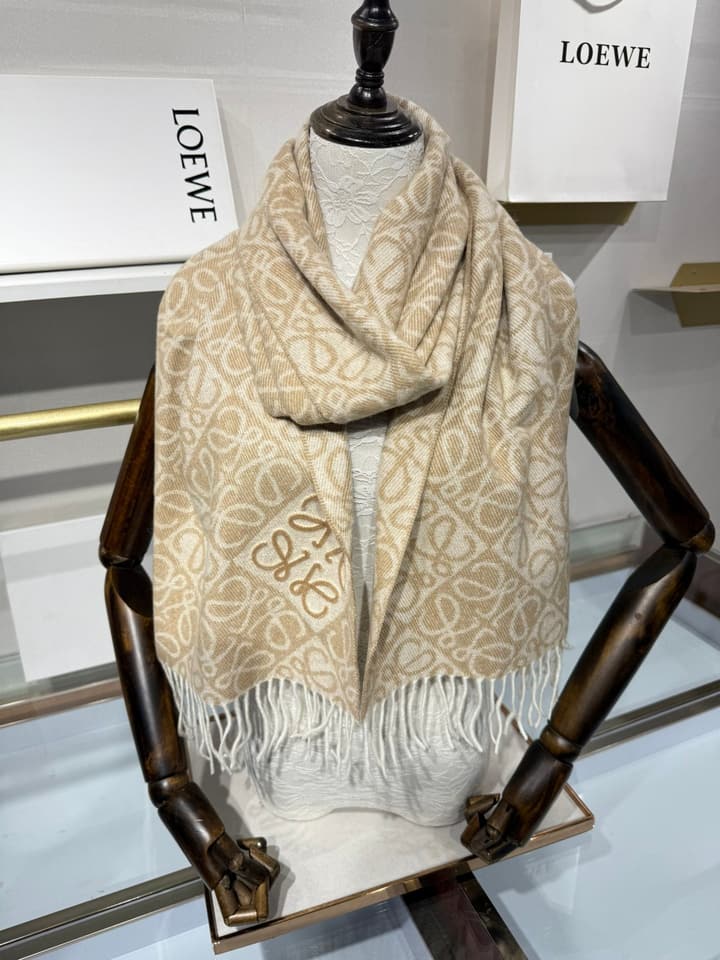 Loewe Double-Sided Wool Cashmere Anagram Scarf – 2025 Collection