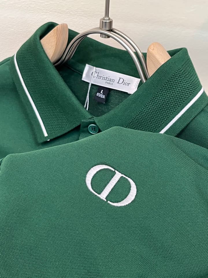 Dior Embroidered Logo Piqué Cotton Polo Shirt – 2026 Spring/Summer Collection in Classic Black