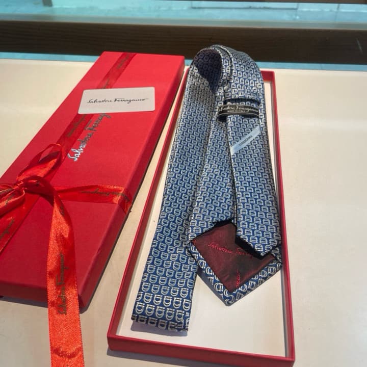 Ferragamo Men's Silk Tie Series in Burgundy
