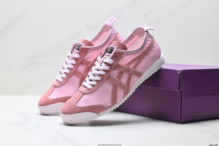 Onitsuka Tiger Mexico 66 Deluxe Nippon Made Sneakers in Beige With Taupe Stripes