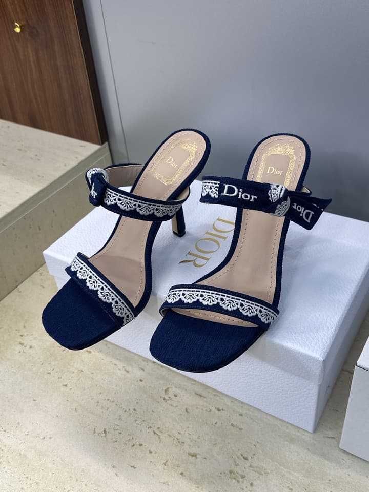 Dior J'Adior Dentelle Jelly Bow Heels – 2026 Early Spring Collection in Black