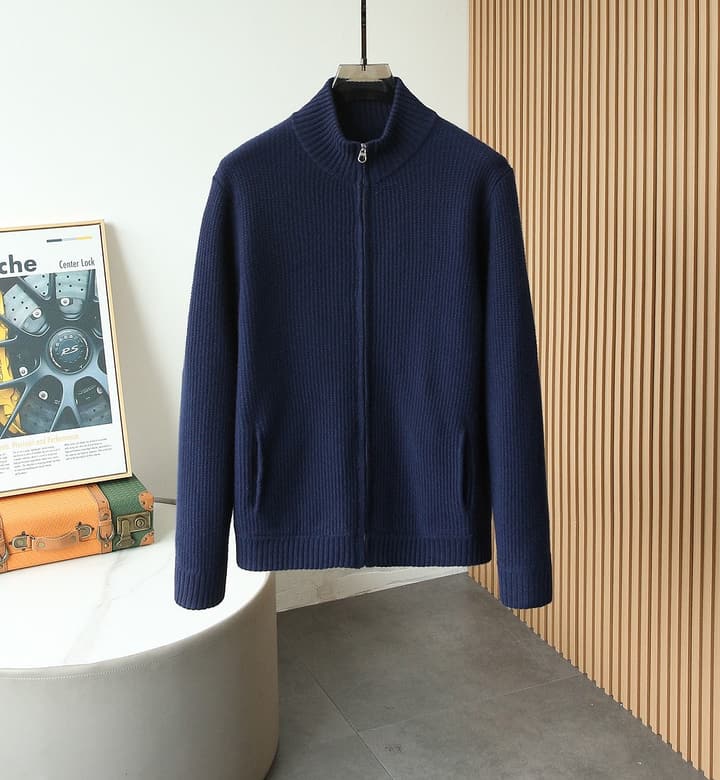 Loro Piana Premium Wool Sweater – 2025FW in Dark Navy Blue