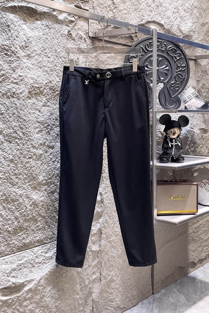 Louis Vuitton Wool Blend Dress Trousers – Autumn/Winter Collection in Black