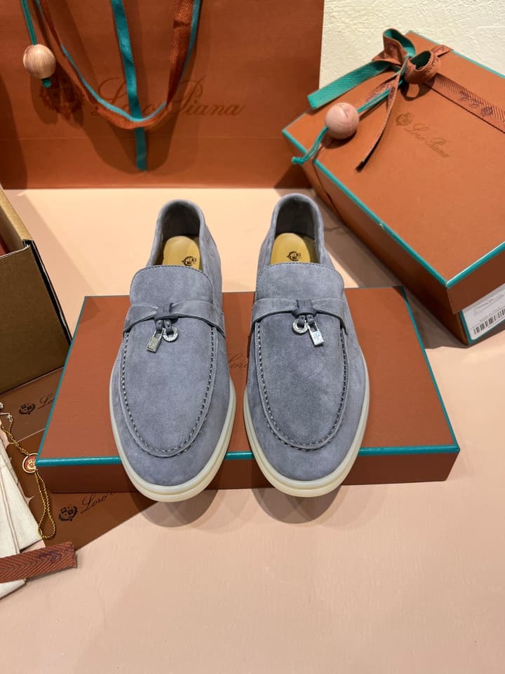 Loro Piana My Charms Classic Loafers in Nude