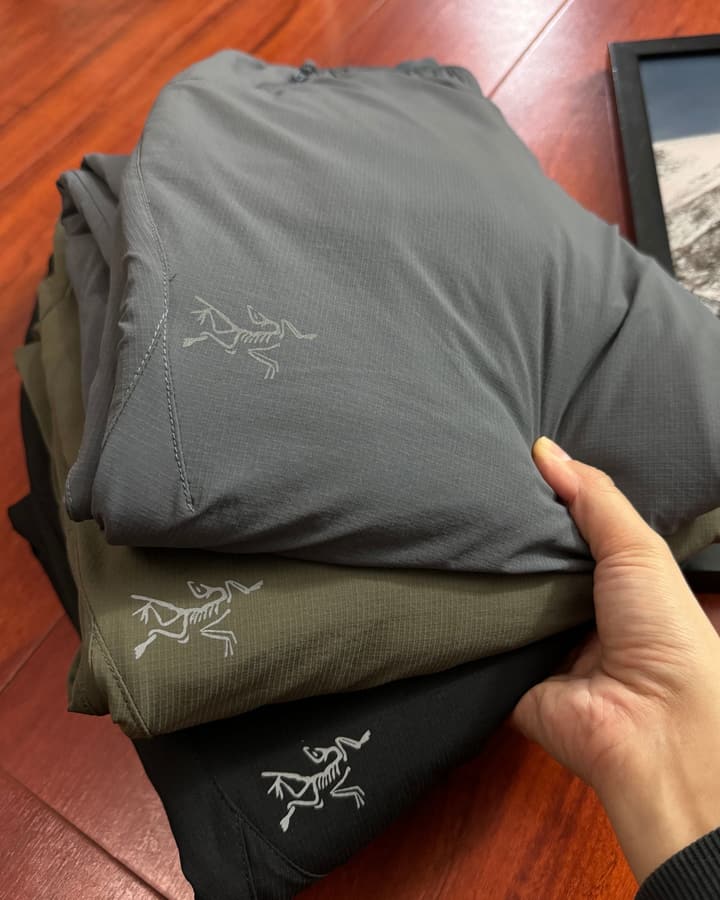 Arc'teryx TRAINING Series Windproof Down Trousers – Winter Collection in Black