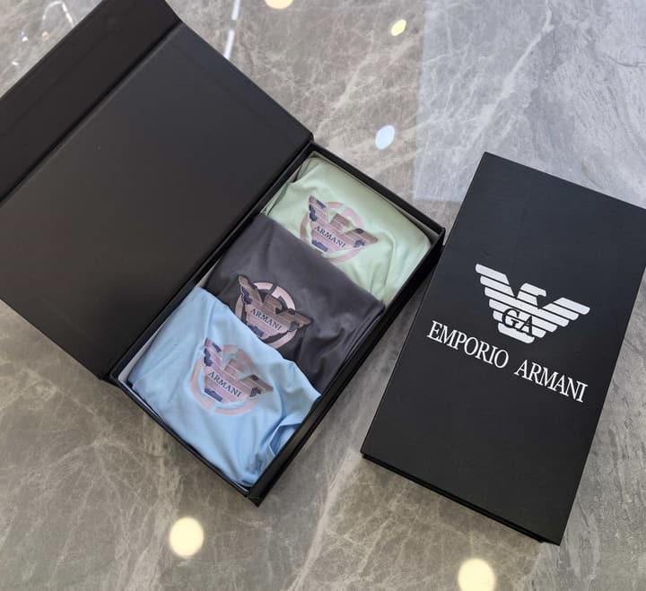 Armani Men's Ice Silk Seamless Underwear 3-Pack