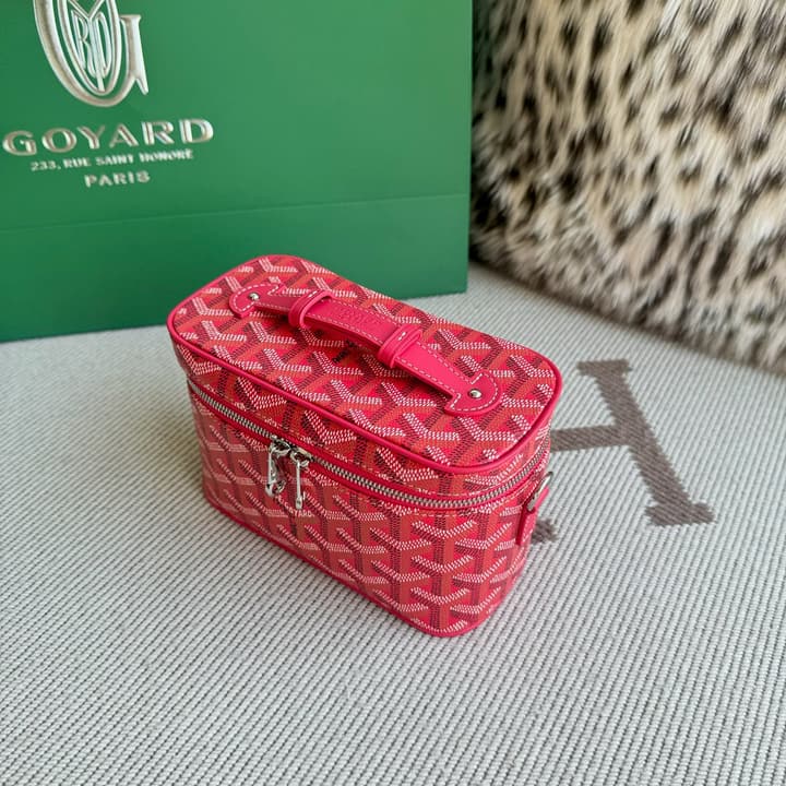Goyard Muse Mini Vanity Case in Bright Orange Goyardine
