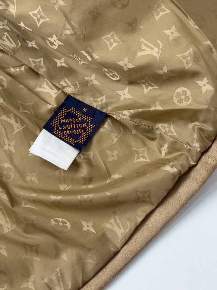 Louis Vuitton 3D V Embroidered Suede Workwear Jacket