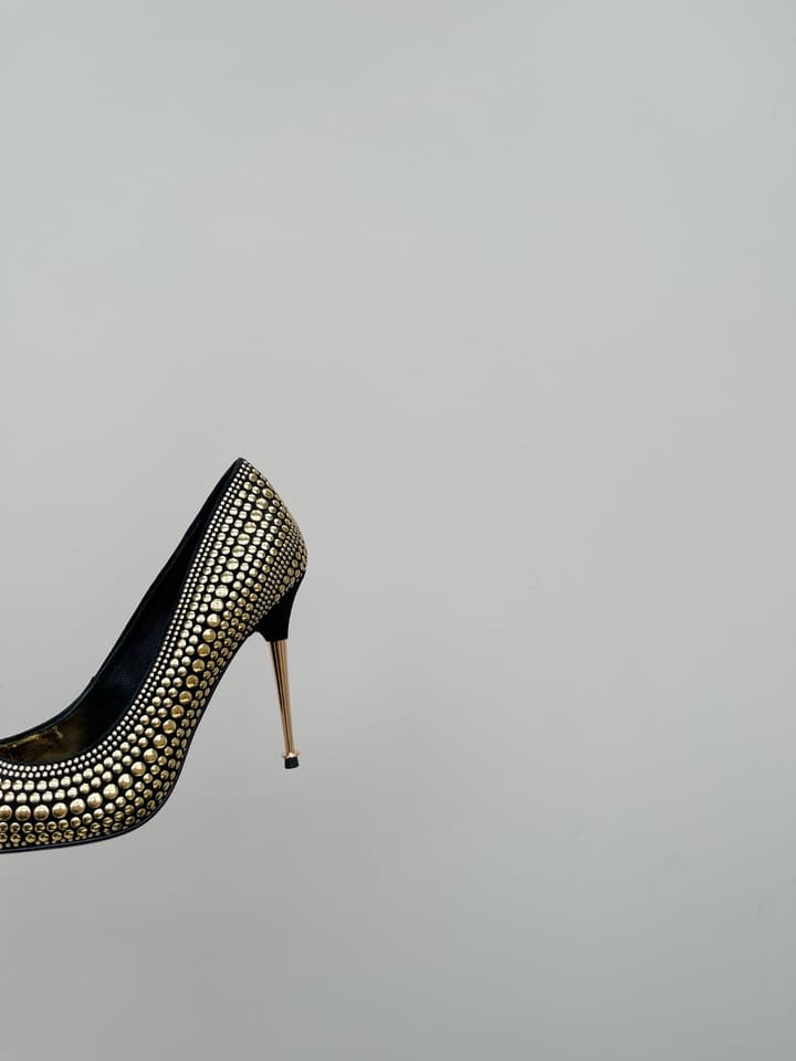 TOM FORD Crystal Embellished Gold Heeled Sandals