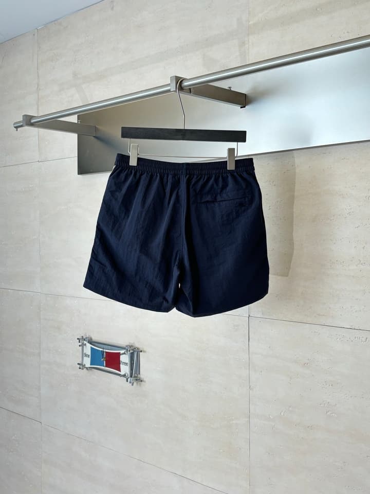 Burberry Nylon Side Check Drawstring Shorts in Black