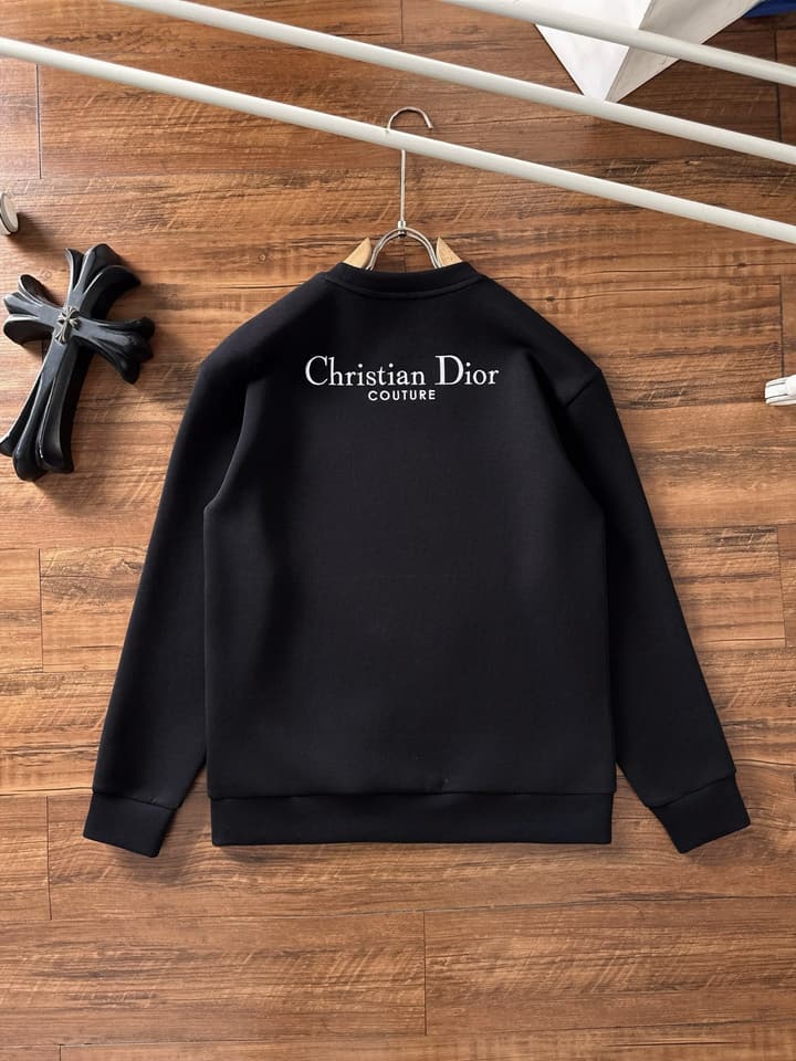 Dior Air Layer Crewneck Sweatshirt – 2025FW in Black Large Logo