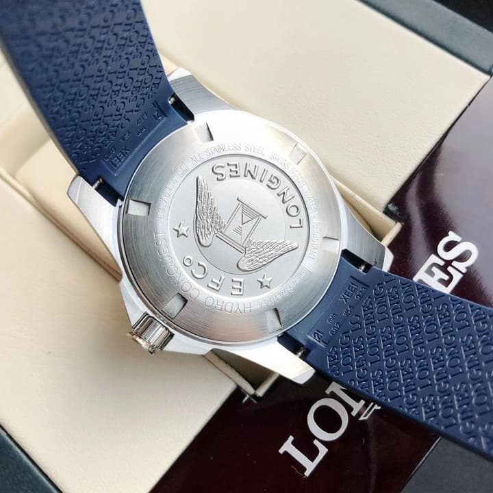 Longines Conquest Automatic Watch (Eddie Peng Edition) in Blue Dial With Blue Rubber Strap