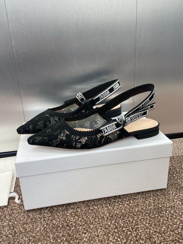 Dior J'Adior Oblique Jacquard Heeled Sandals – 2023 Spring/Summer Collection in Black Oblique Mesh 6.5cm Heel, Brightly Lit Front