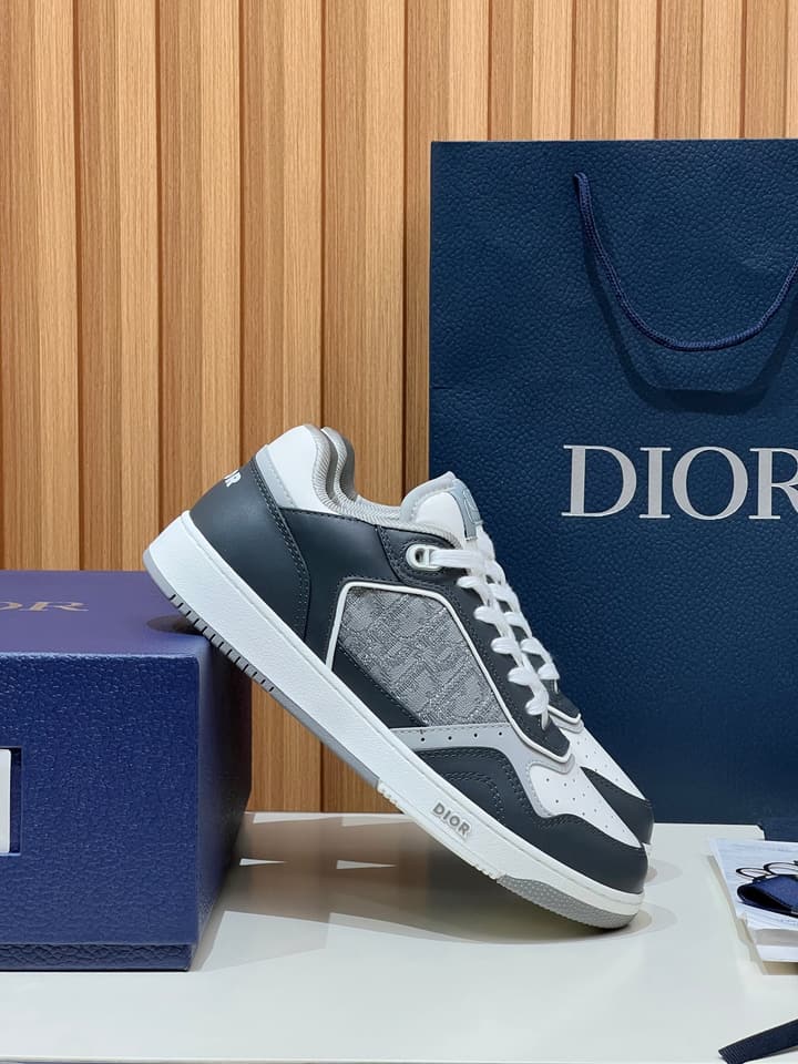 Dior B27 Unisex Sneakers – 2025 Collection in Black And Khaki Oblique