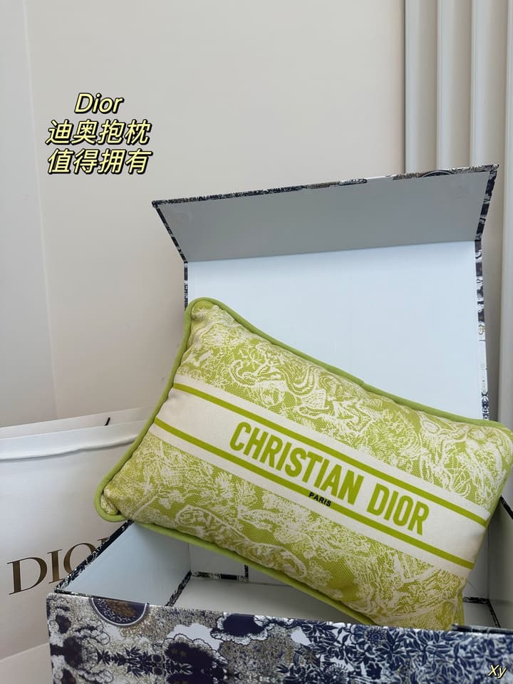 Dior Limited Edition Home Pillow – XYBH in Black Grey Toile