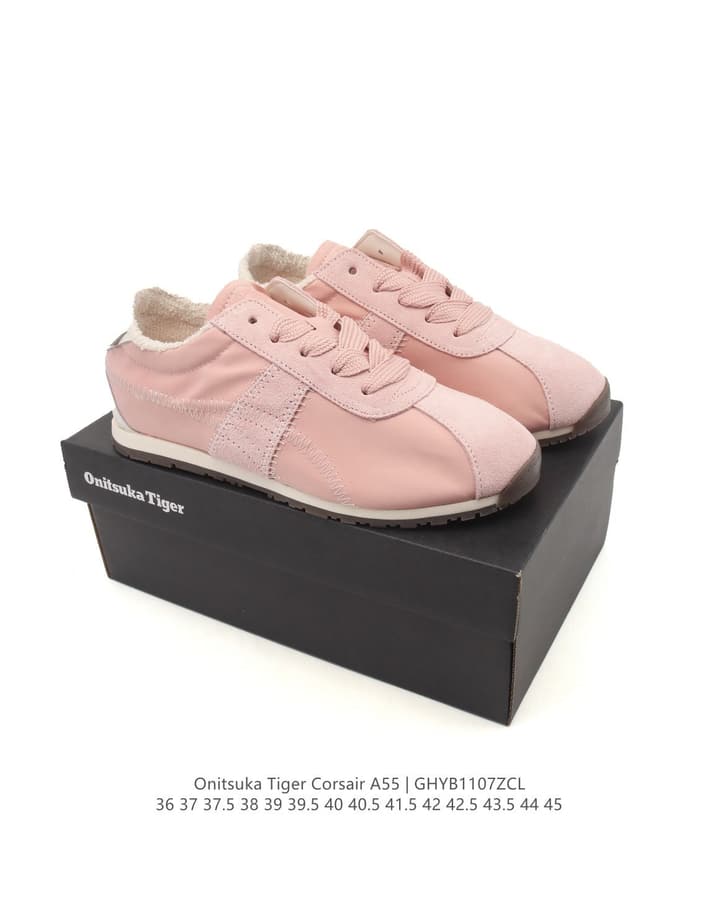 Onitsuka Tiger TIGER CORSAIR A55 Running Shoes in Beige Suede