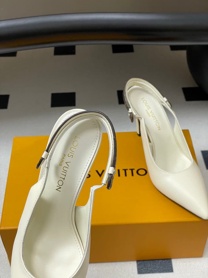 Louis Vuitton Legacy Slingback Pumps – 25SS in Light Grey Patent