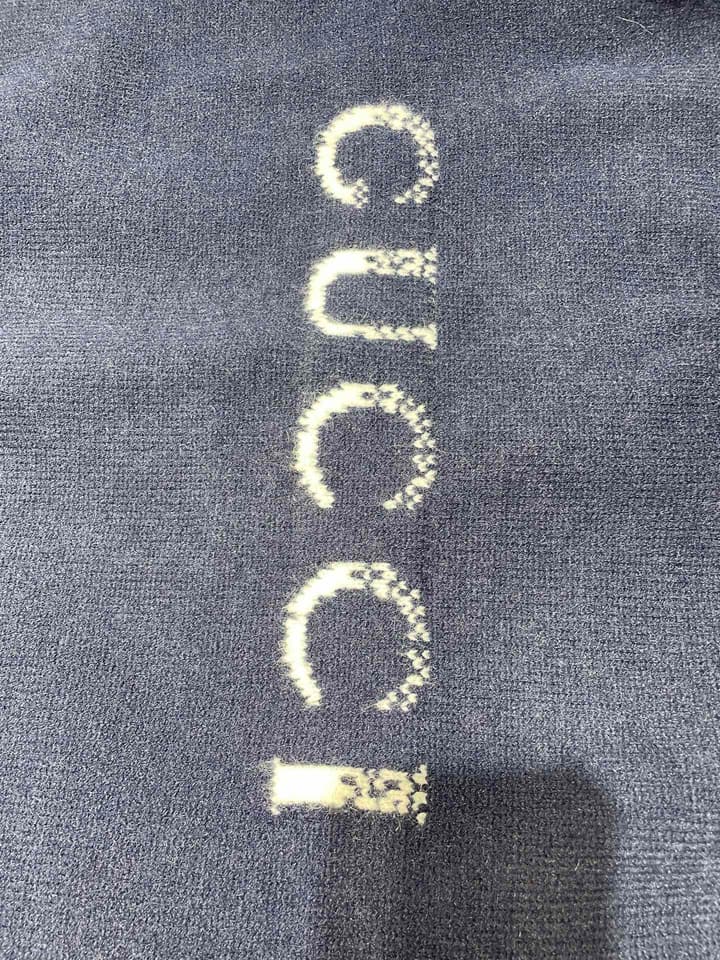 Gucci Dissipated Logo Wool Pullover